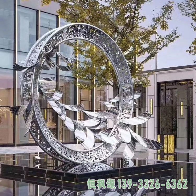 不锈钢大雁雕塑 (1)