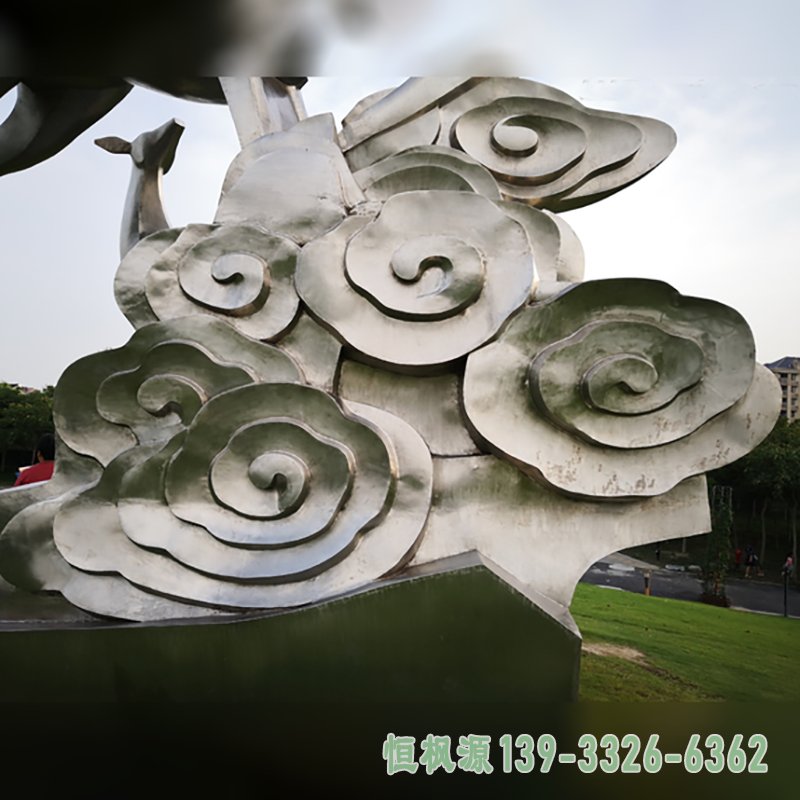 不锈钢祥云雕塑 (1)[1]
