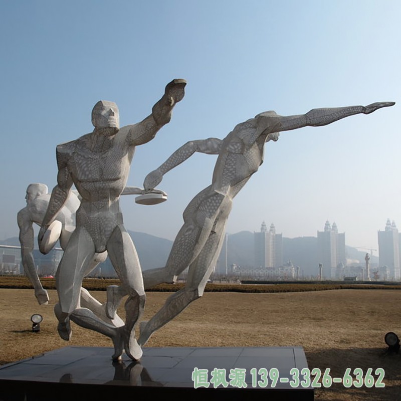掷铁饼雕塑，不锈钢运动雕塑 (2)