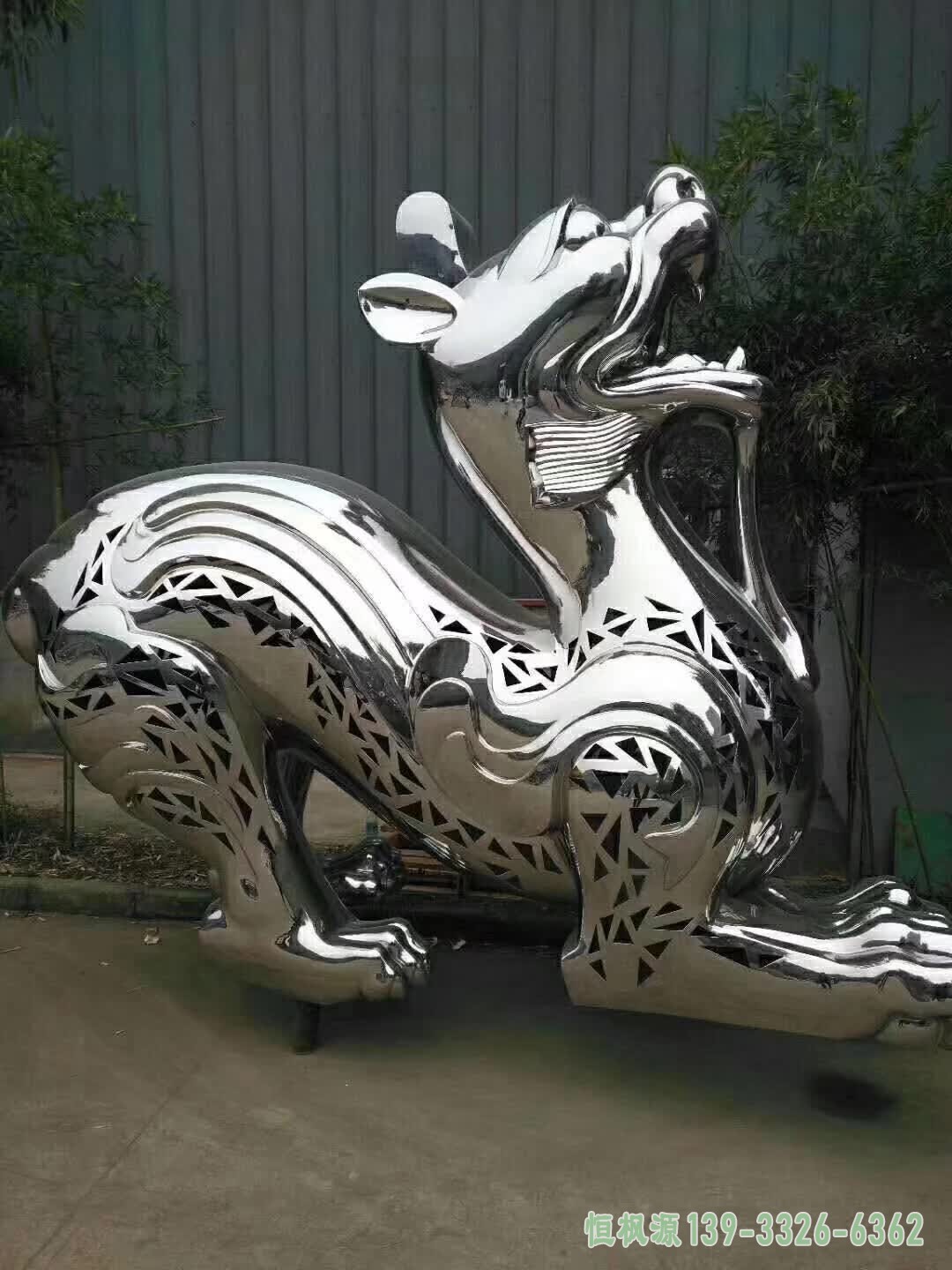 不锈钢电镀造型神兽麒麟[1]