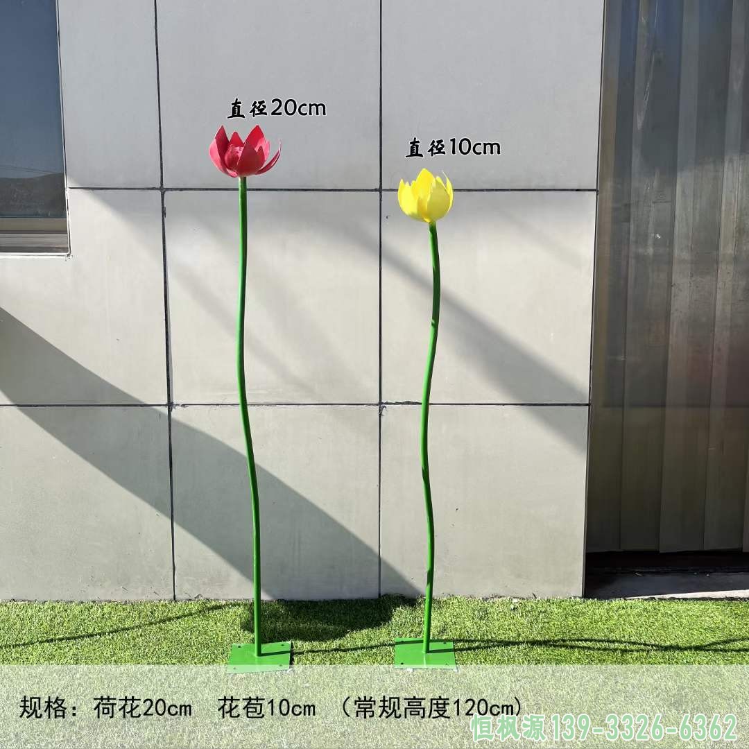 不锈钢荷花景观雕塑 (10)