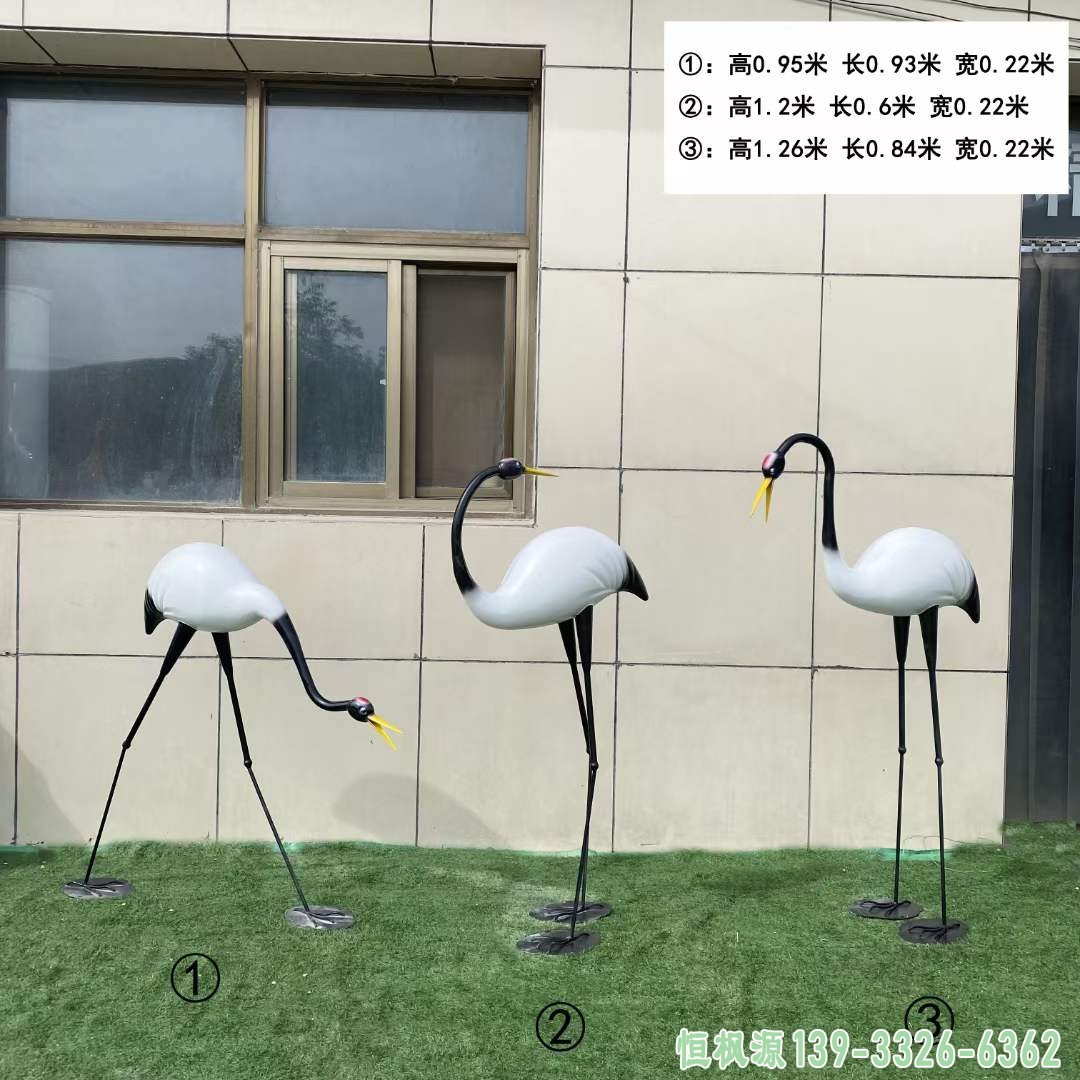 不锈钢镜面火烈鸟雕塑 (20)
