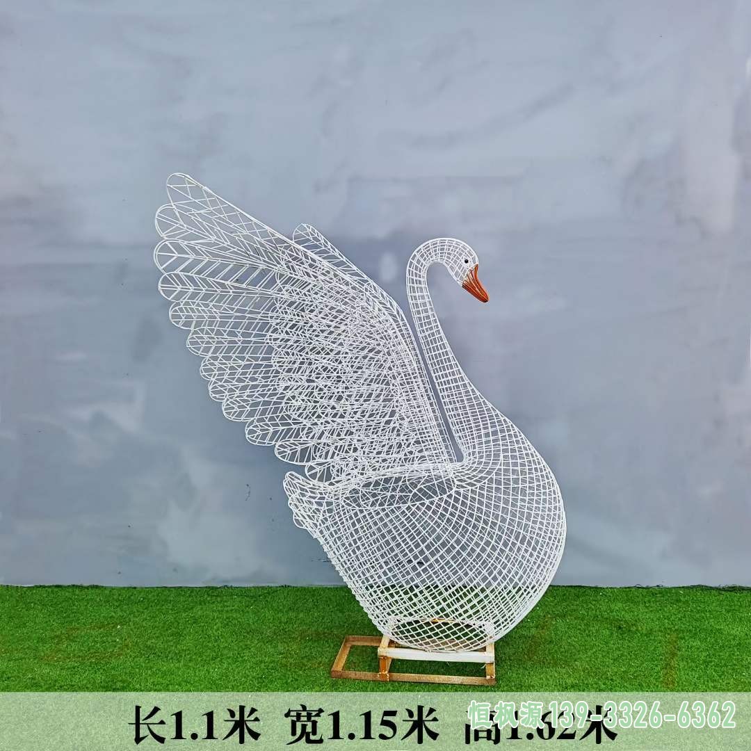 不锈钢天鹅雕塑 (7)