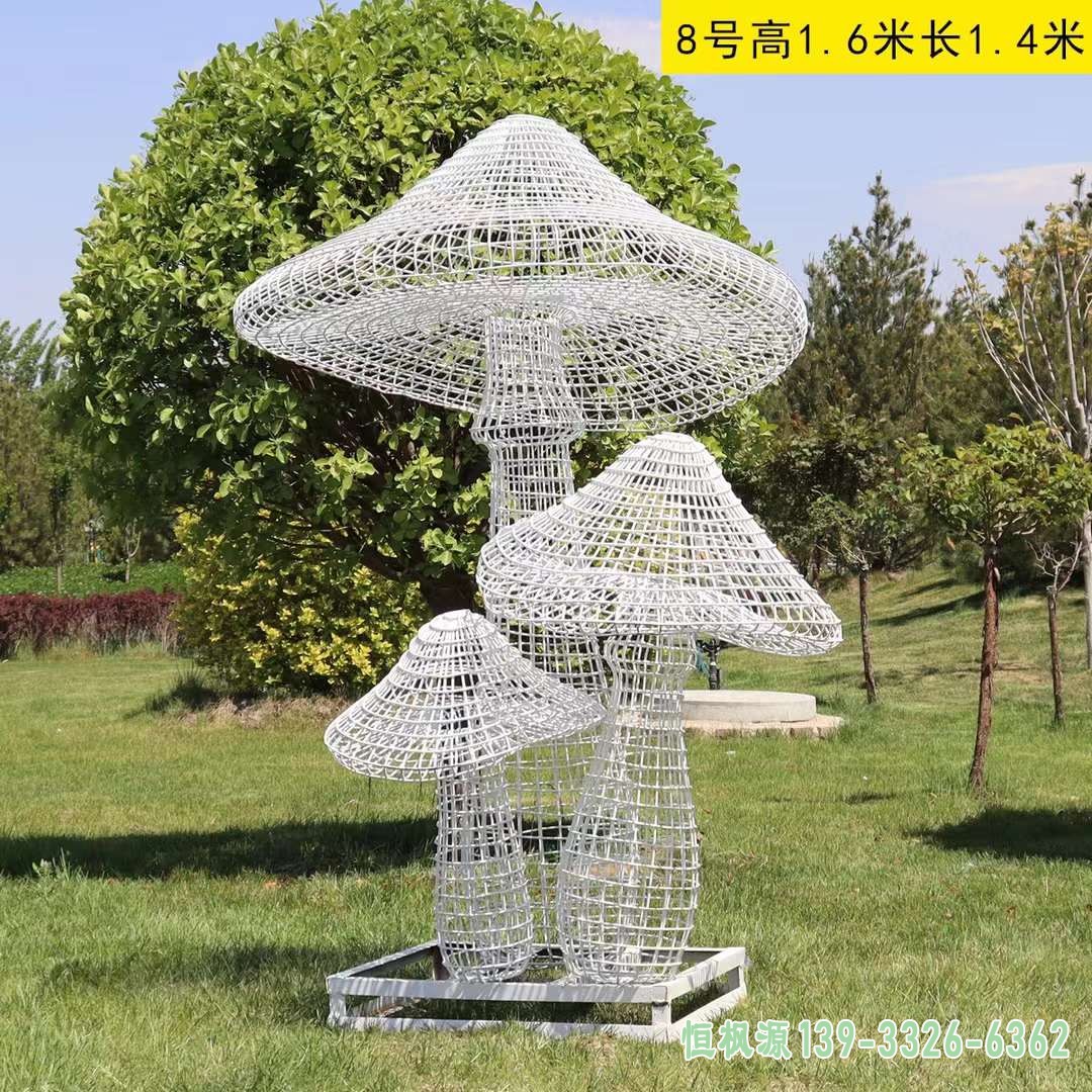 不锈钢镂空蘑菇雕塑 (8)