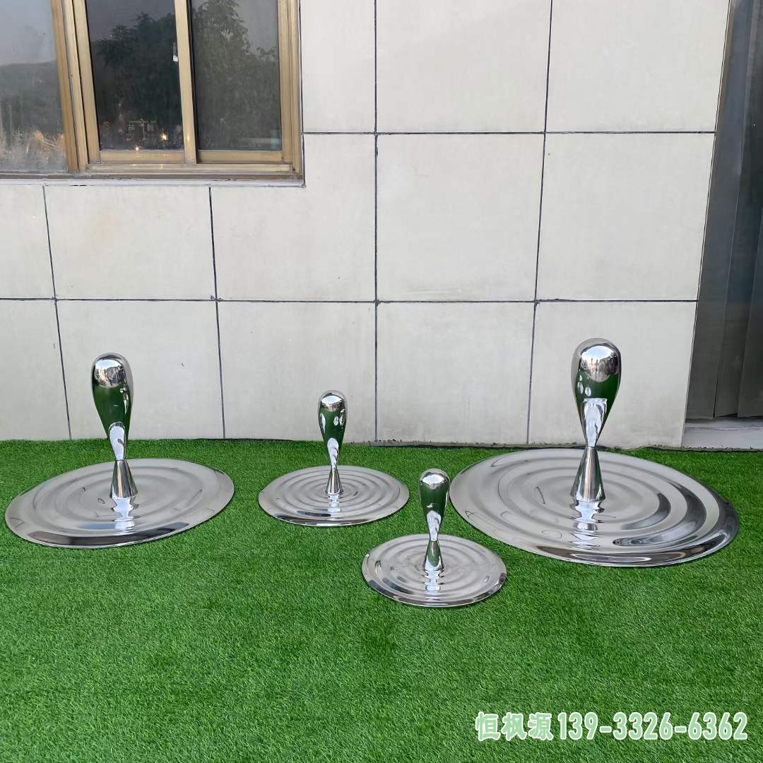 不锈钢水滴雕塑 (2)