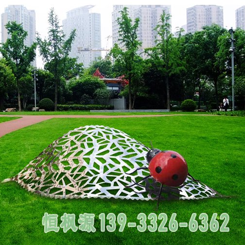不锈钢瓢虫雕塑 (4)