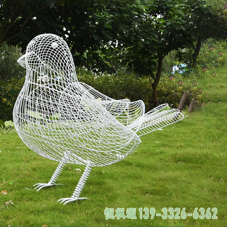 小鸟镂空不锈钢雕塑 (4)