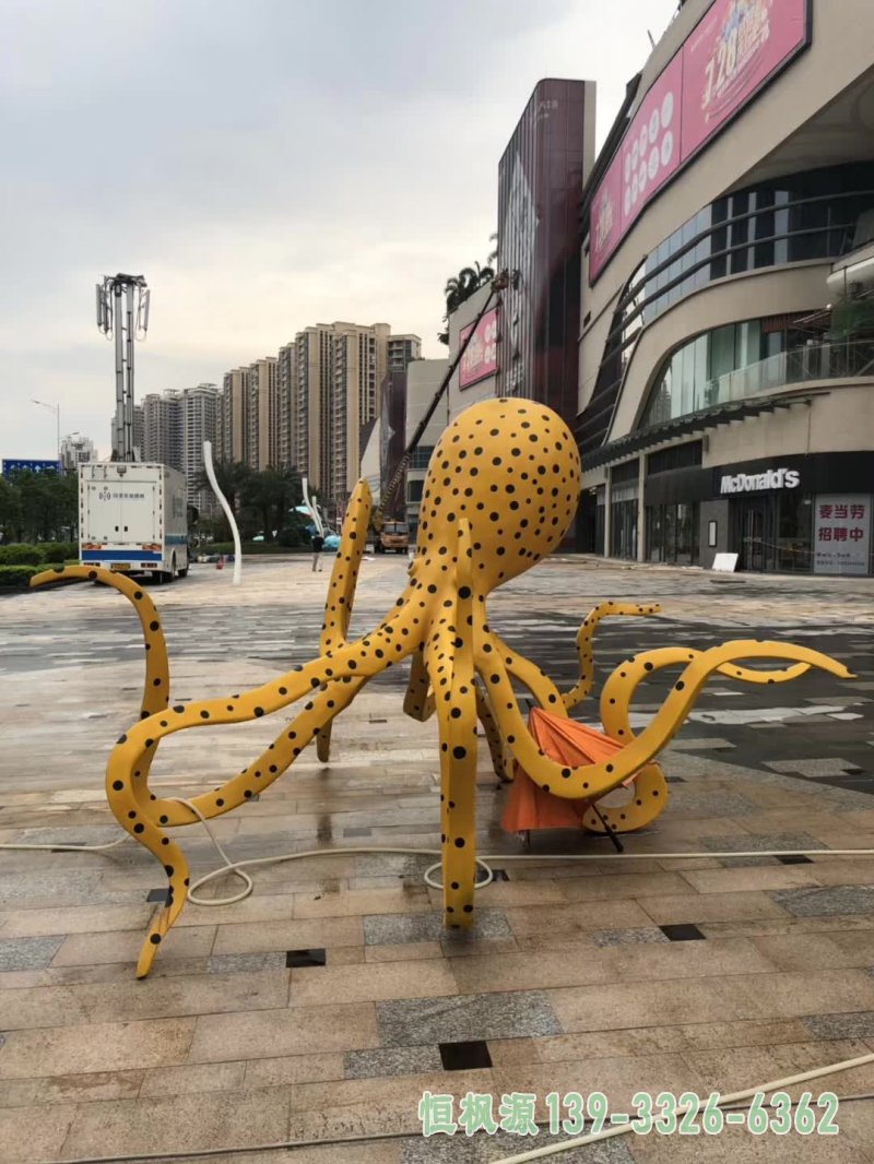 章鱼不锈钢城市雕塑