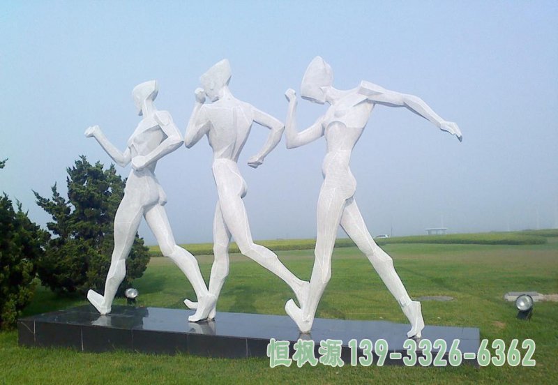 竞走人物不锈钢雕塑
