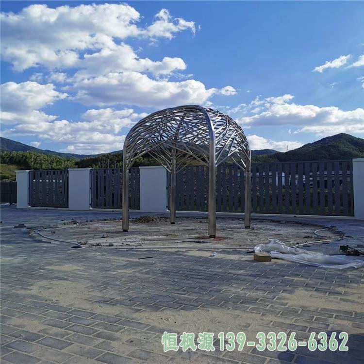 凉亭不锈钢艺术雕塑