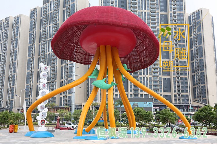 水母不锈钢商场雕塑