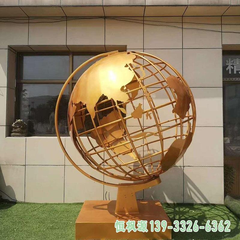 地球仪不锈钢校园雕塑
