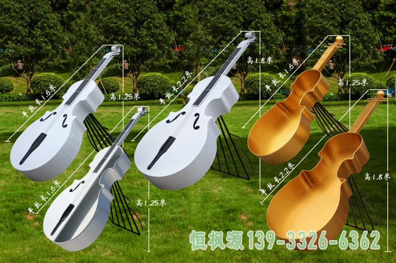 小提琴不锈钢景观雕塑