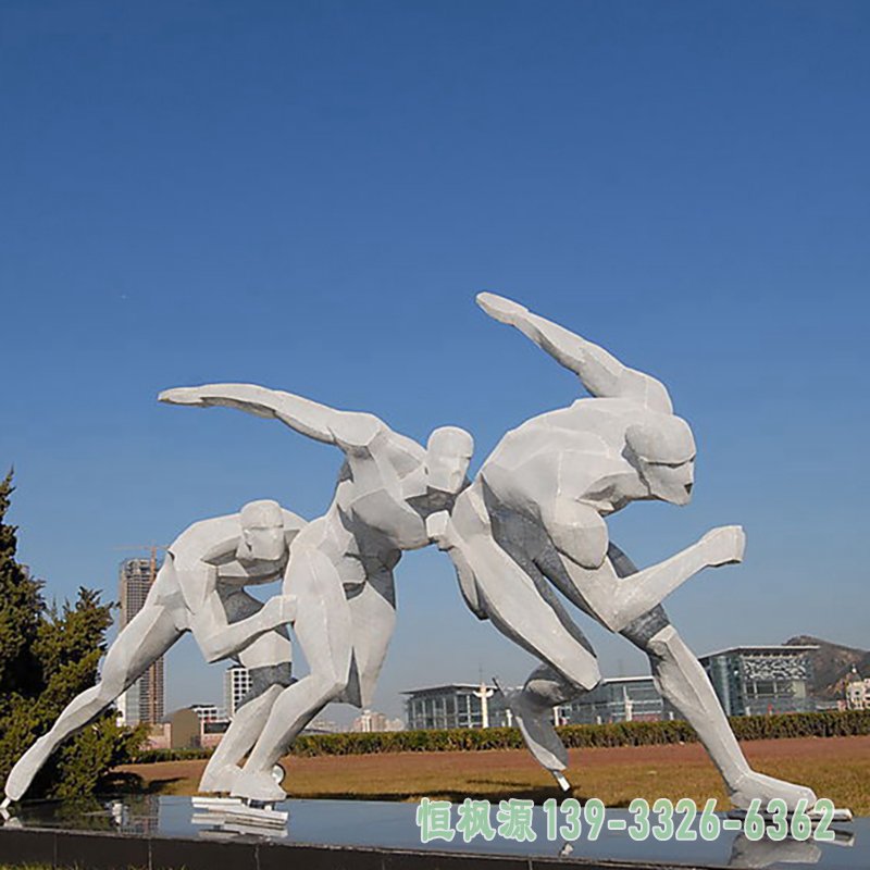 滑冰人物不锈钢艺术雕塑