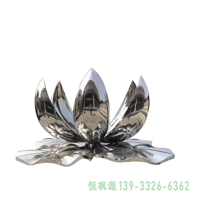 金属荷花不锈钢雕塑 (3)
