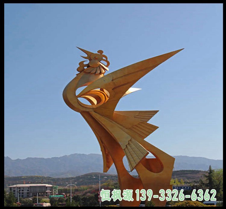 凤凰公园不锈钢动物雕塑