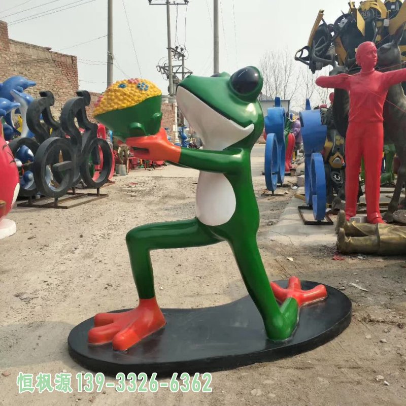 青蛙造型不锈钢雕塑