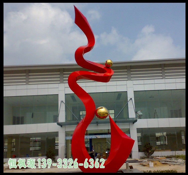 丝带景观不锈钢企业雕塑