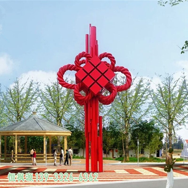 中国结不锈钢公园雕塑