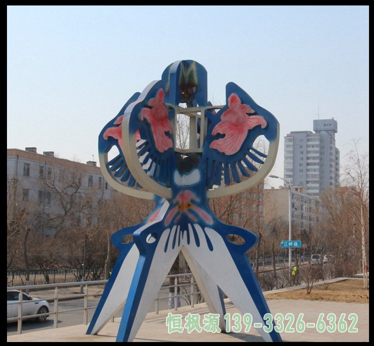 广场风筝不锈钢雕塑