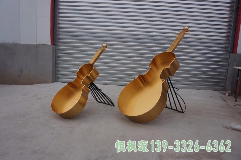 公园小提琴不锈钢雕塑