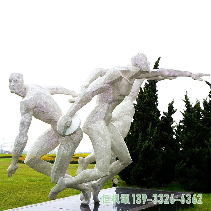 掷铁饼不锈钢园林雕塑