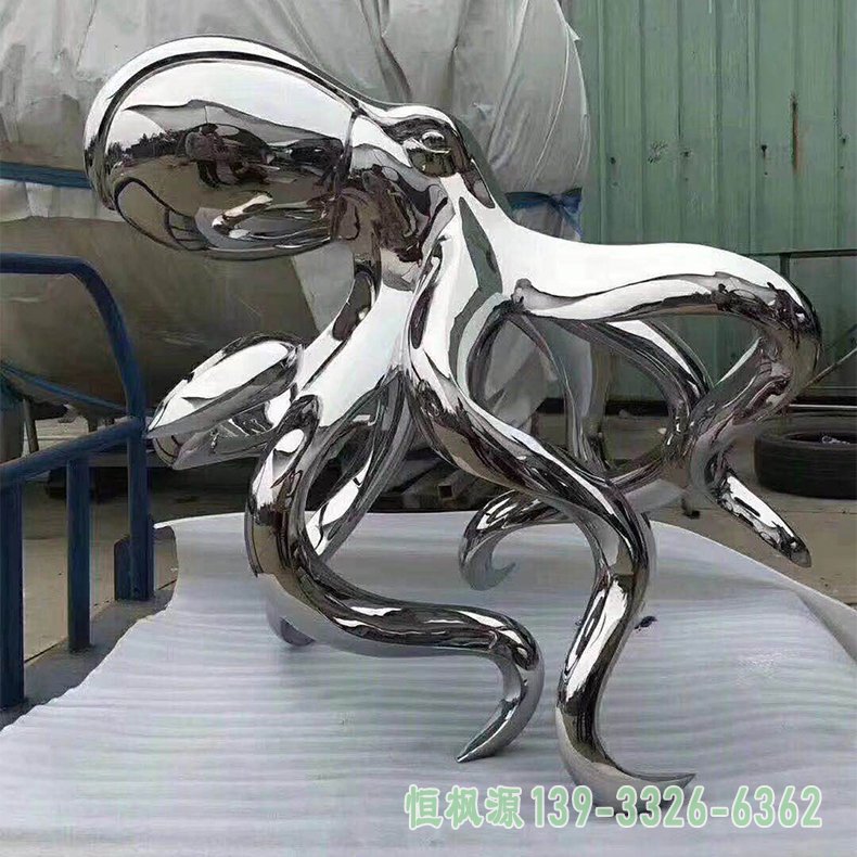 广场章鱼不锈钢雕塑