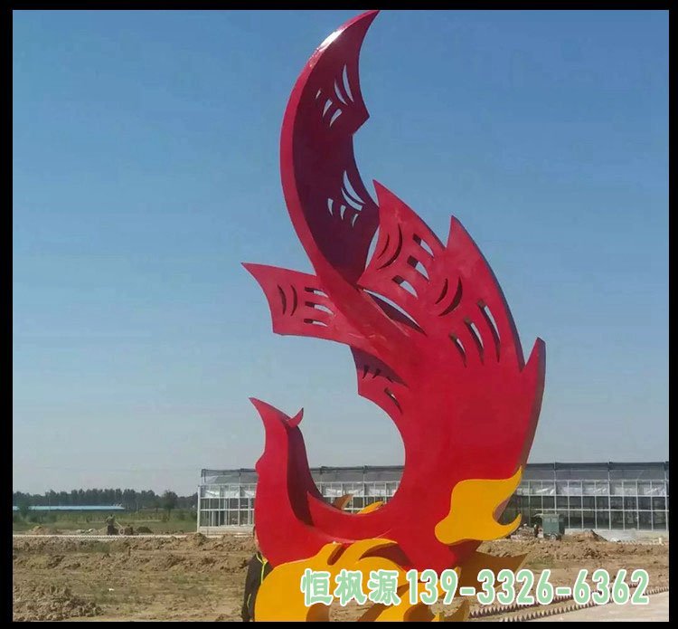 公园凤凰不锈钢雕塑