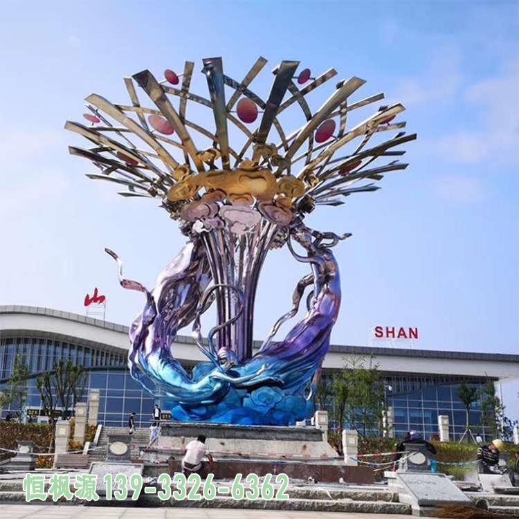 不锈钢仙女雕塑
