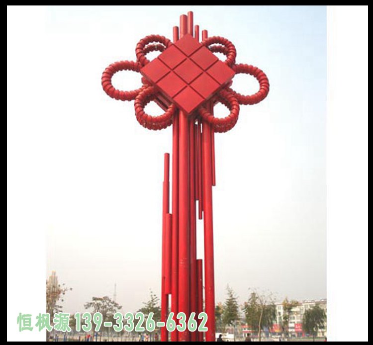中国结广场艺术不锈钢雕塑