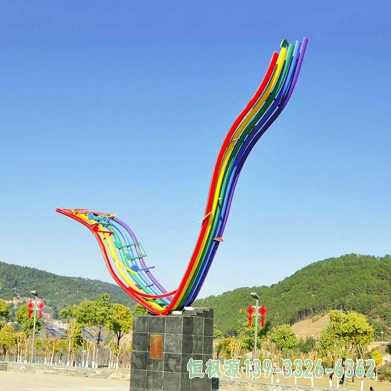 广场彩虹不锈钢景观雕塑
