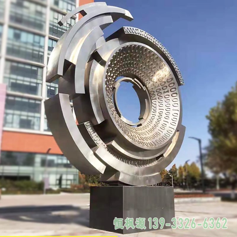 城市齿轮不锈钢景观雕塑