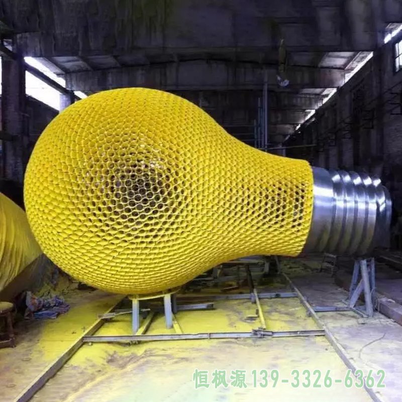 不锈钢灯泡雕塑,不锈钢景观雕塑 (2)