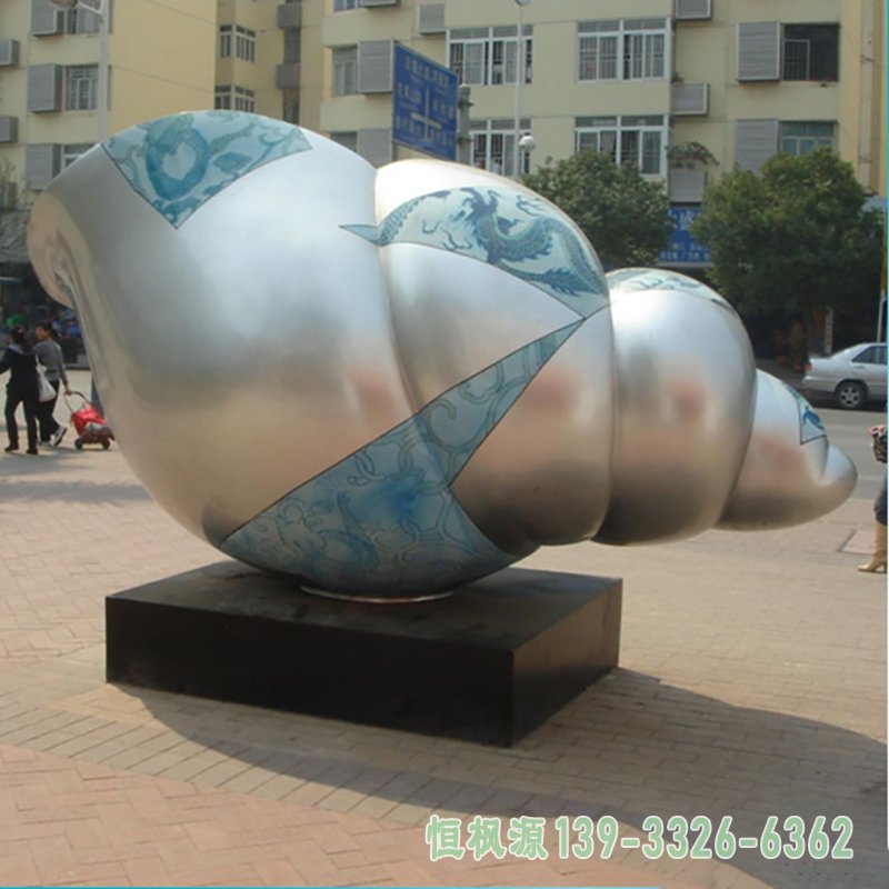 不锈钢海螺雕塑 (1)