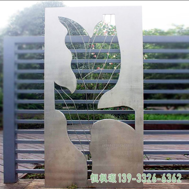 不锈钢剪纸公园雕塑