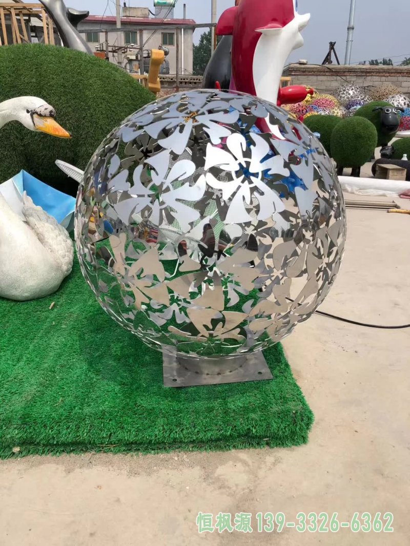 不锈钢城市花球雕塑