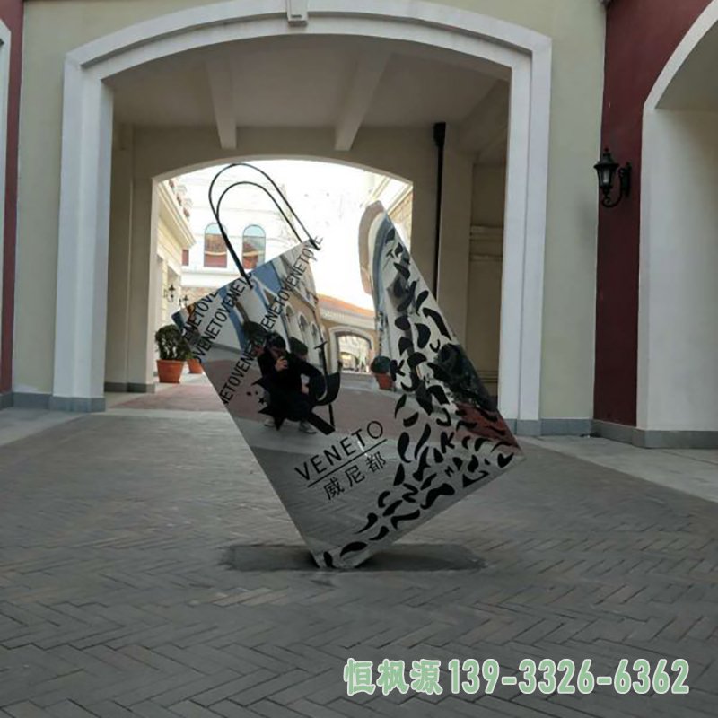购物袋不锈钢城市雕塑