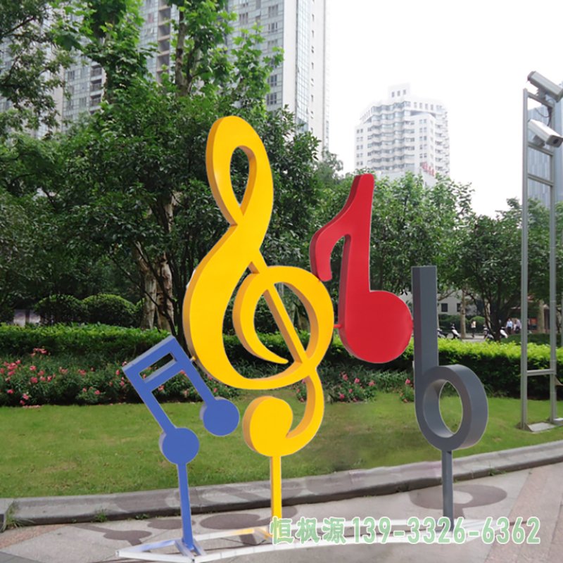 不锈钢音符雕塑 (4)