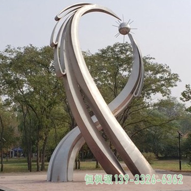 企业不锈钢抽象雕塑
