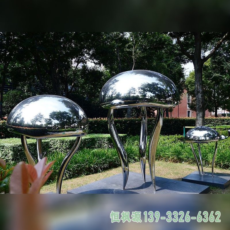 公园水母不锈钢动物雕塑