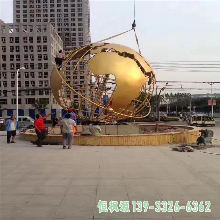 不锈钢地球仪雕塑 (9)