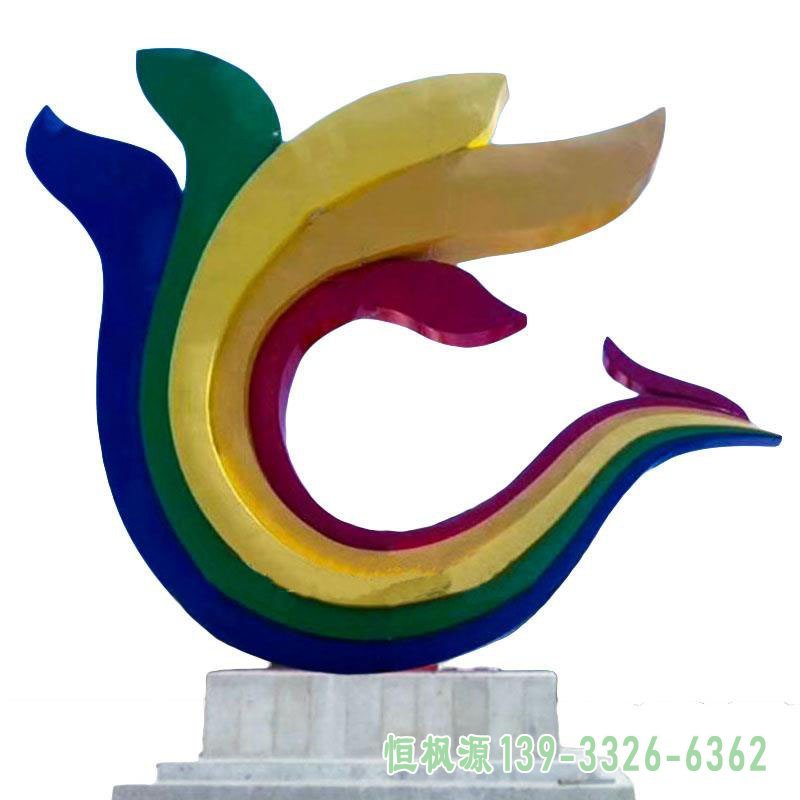 定制不锈钢雕塑 大型广场园林城市创意景观动物ds 不锈钢凤凰雕塑72094