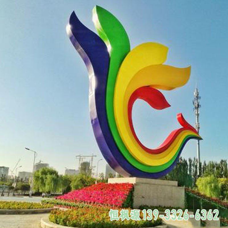 定制不锈钢雕塑 大型广场园林城市创意景观动物ds 不锈钢凤凰雕塑72093