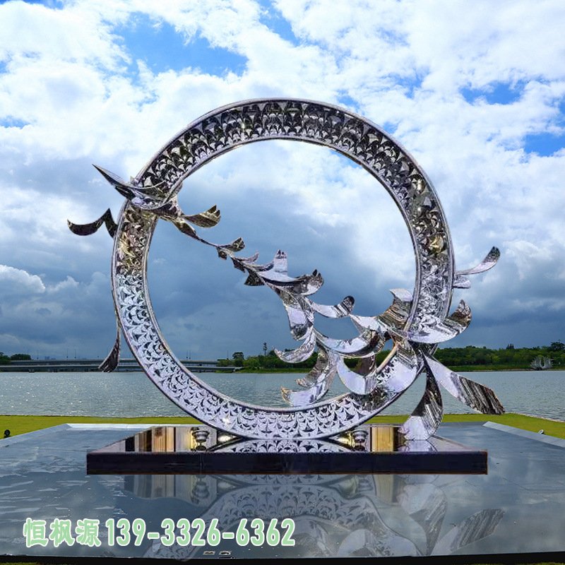 大型不锈钢园林雕塑定制 大型户外城市广场雕塑不锈钢景观雕塑16972