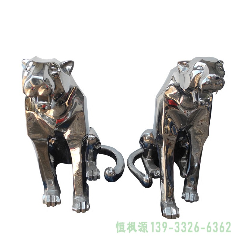 不锈钢豹子雕塑 (4)[1]
