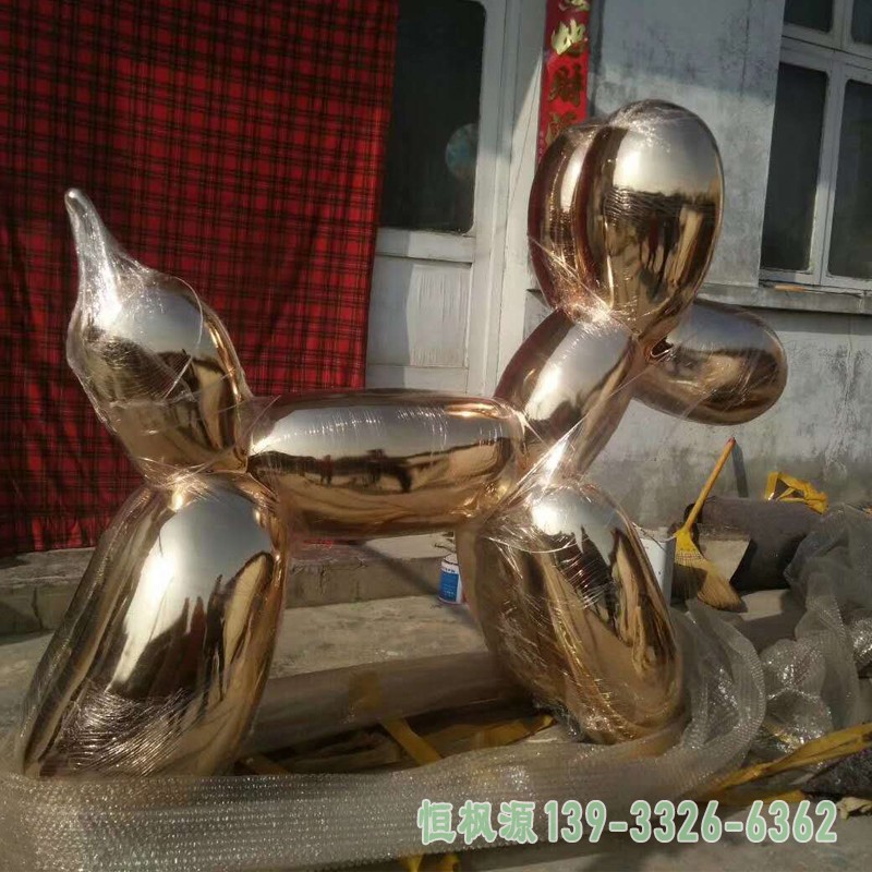 不锈钢狗雕塑 (3)