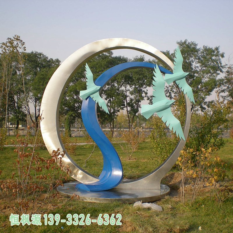 不锈钢公园雕塑,简单不锈钢公园雕塑 (1)