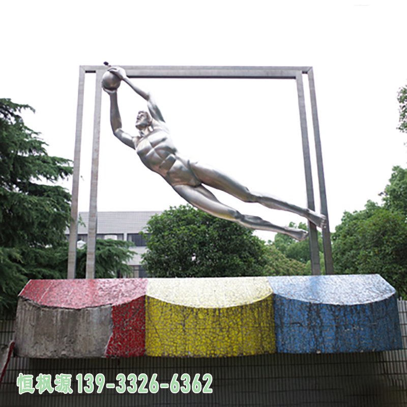 不锈钢体操雕塑 (2)