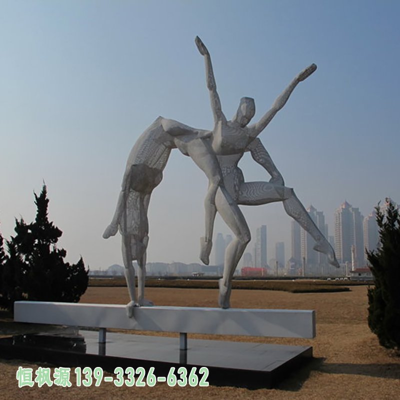 体操雕塑,不锈钢运动雕塑 (1)