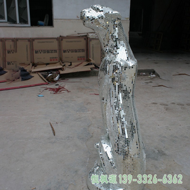 不锈钢豹子雕塑 (2)[1]